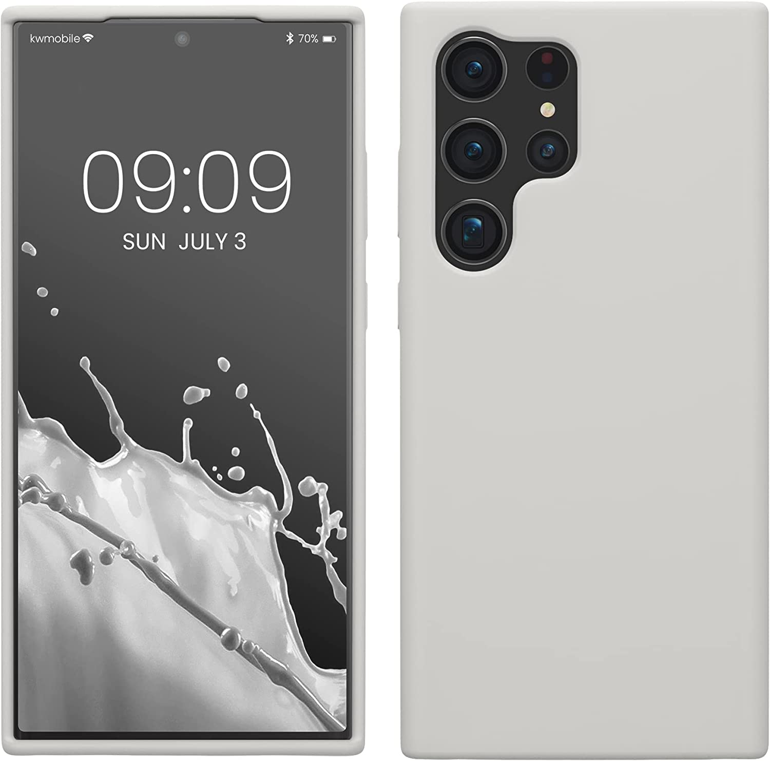 KW Samsung Galaxy S23 Ultra Θήκη Σιλικόνης Rubberized TPU - Matte White - 60275.48