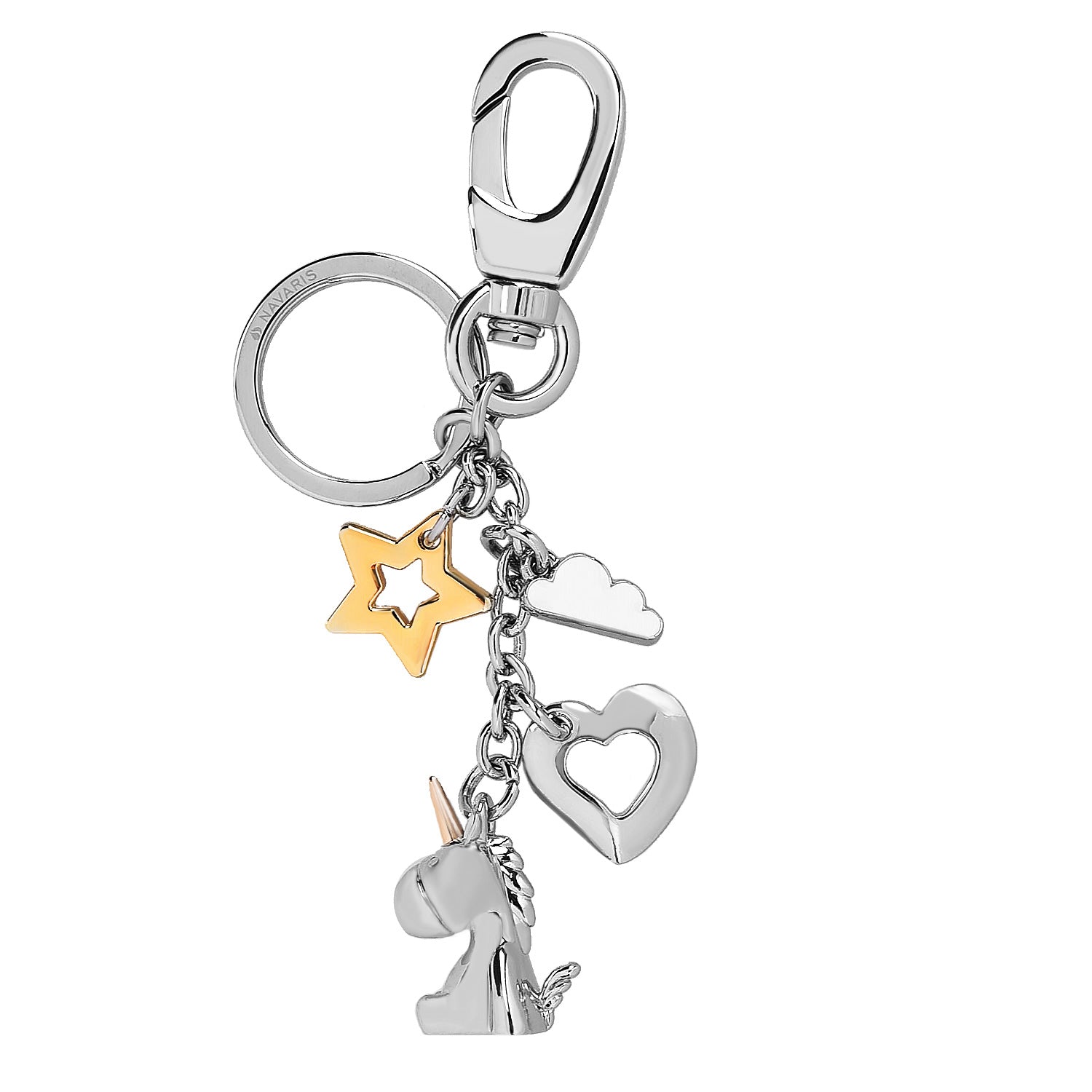 Navaris Unicorn Keychain Μπρελόκ Κλειδιών - Silver - 45104.01