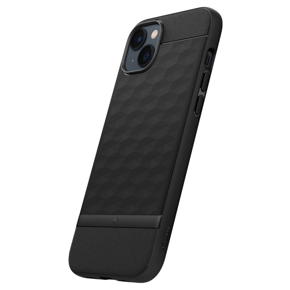 Caseology iPhone 14 Plus / iPhone 15 Plus Parallax Mag Θήκη Σιλικόνης με Σκληρό Πλαίσιο και MagSafe - Matte Black