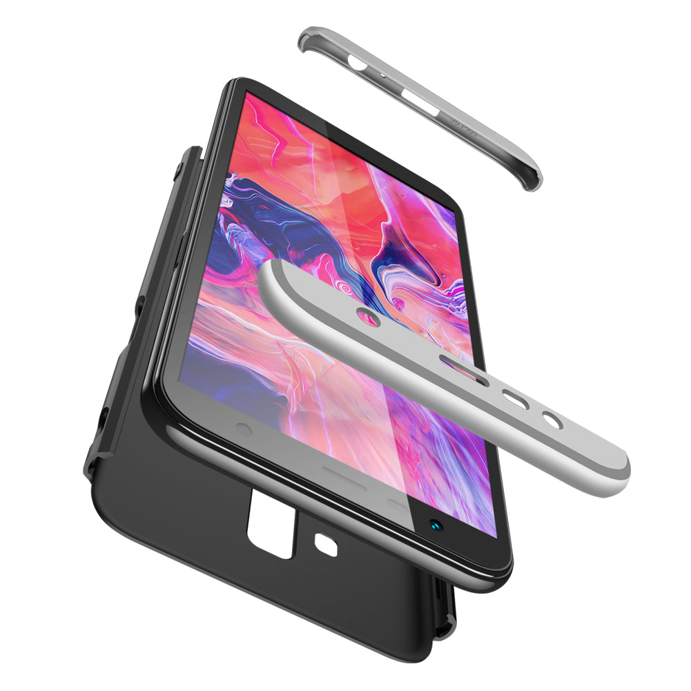 GKK Samsung Galaxy J6 Plus 2018 Θήκη 360 Full Body - Black / Silver