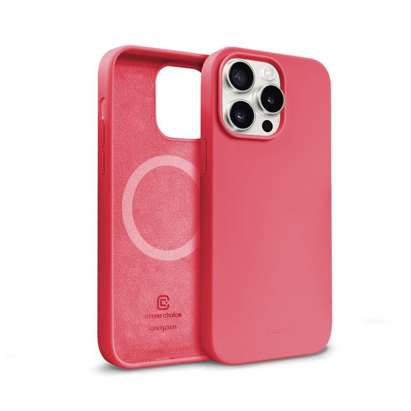 Crong iPhone 15 Pro Max Color Cover Magnetic - Θήκη Σιλικόνης με MagSafe - Pink