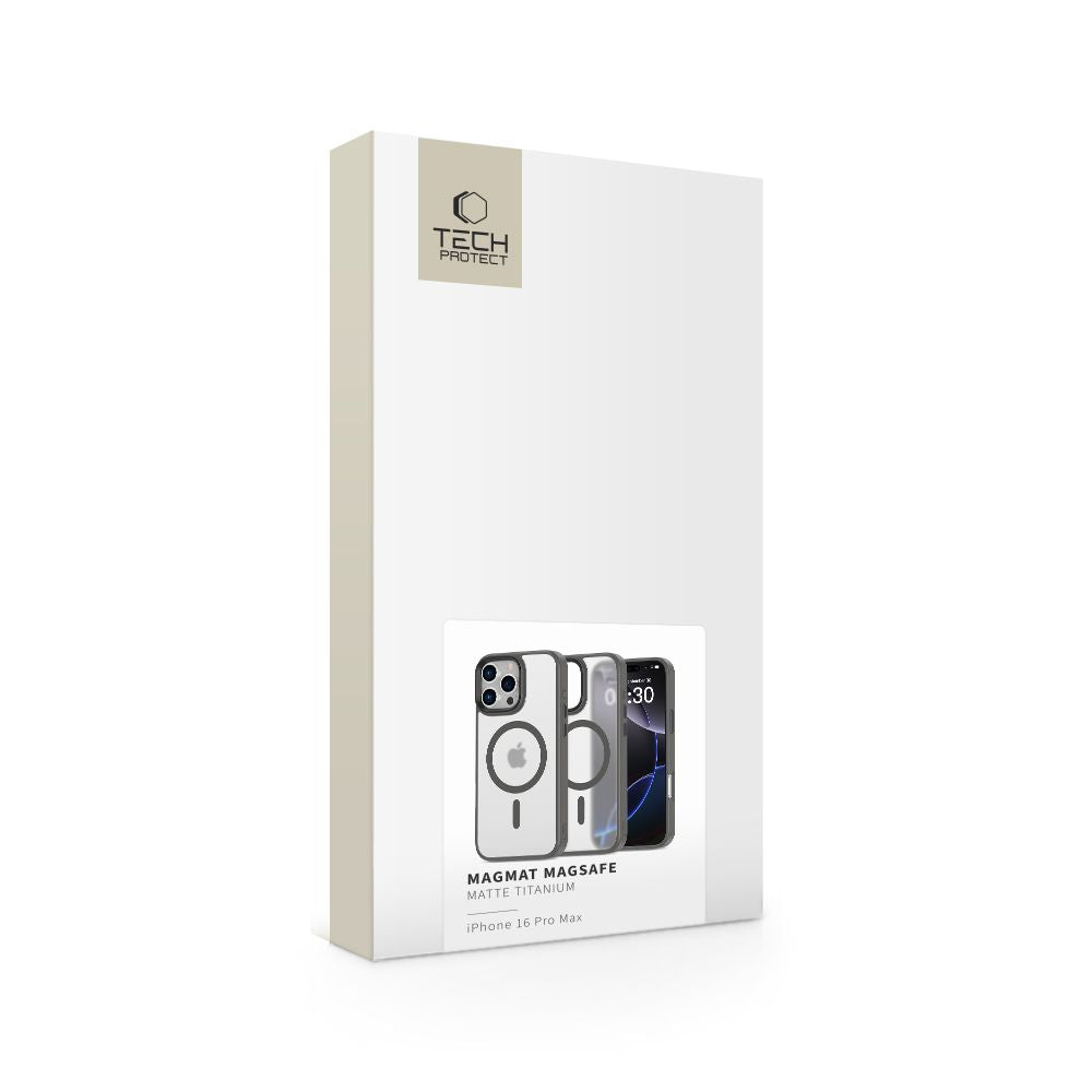 Tech - Protect iPhone 16 Pro Max MagMat Σκληρή Θήκη με Πλαίσιο Σιλικόνης και MagSafe - Matte Titanium