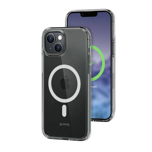 Crong iPhone 15 Clear Mag Cover - Σκληρή Θήκη με Πλαίσιο Σιλικόνης και MagSafe - Clear