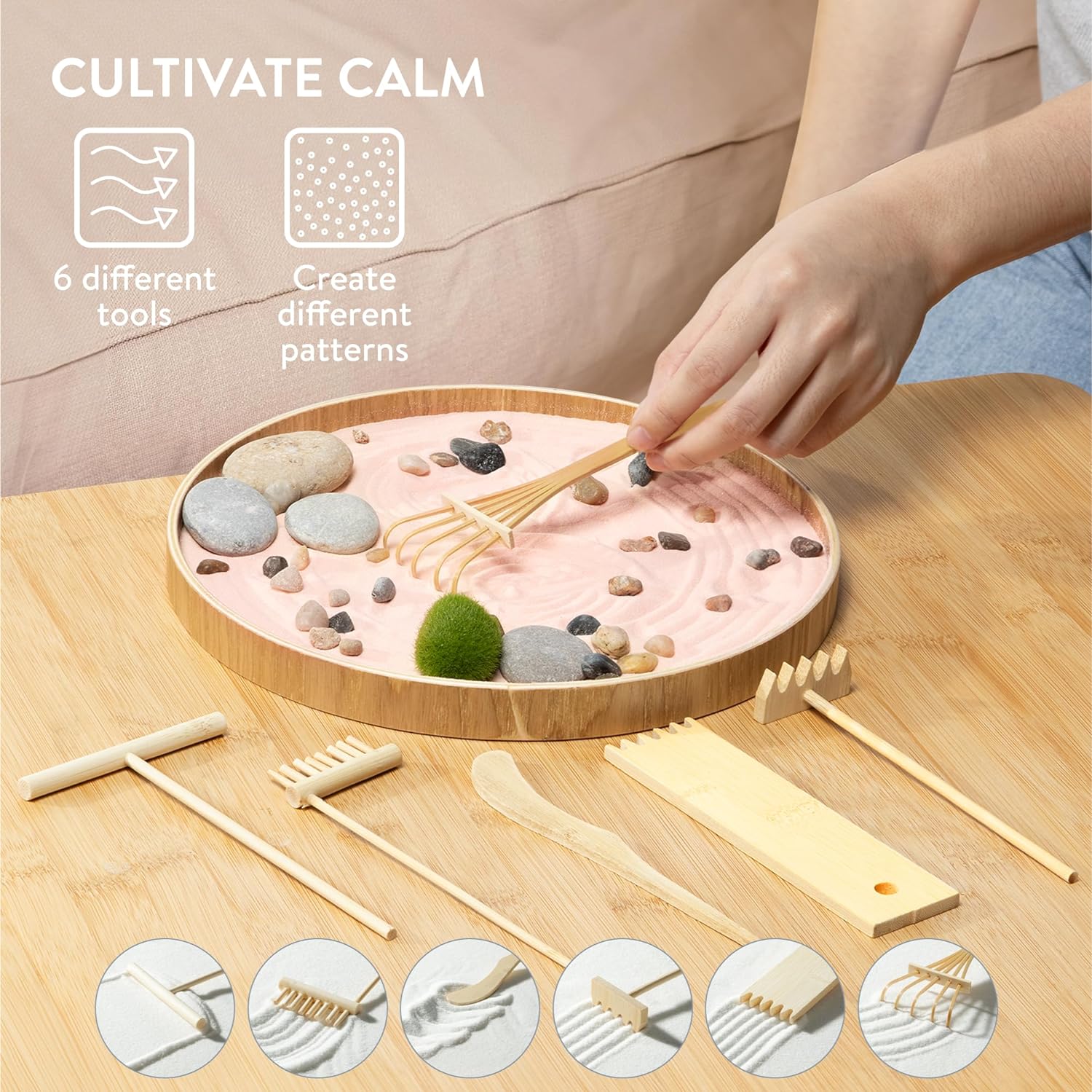 Navaris Διακοσμητικό Κιτ Μίνι Κήπου για Χαλάρωση και Διαλογισμό - Pink Sand - 61129.02