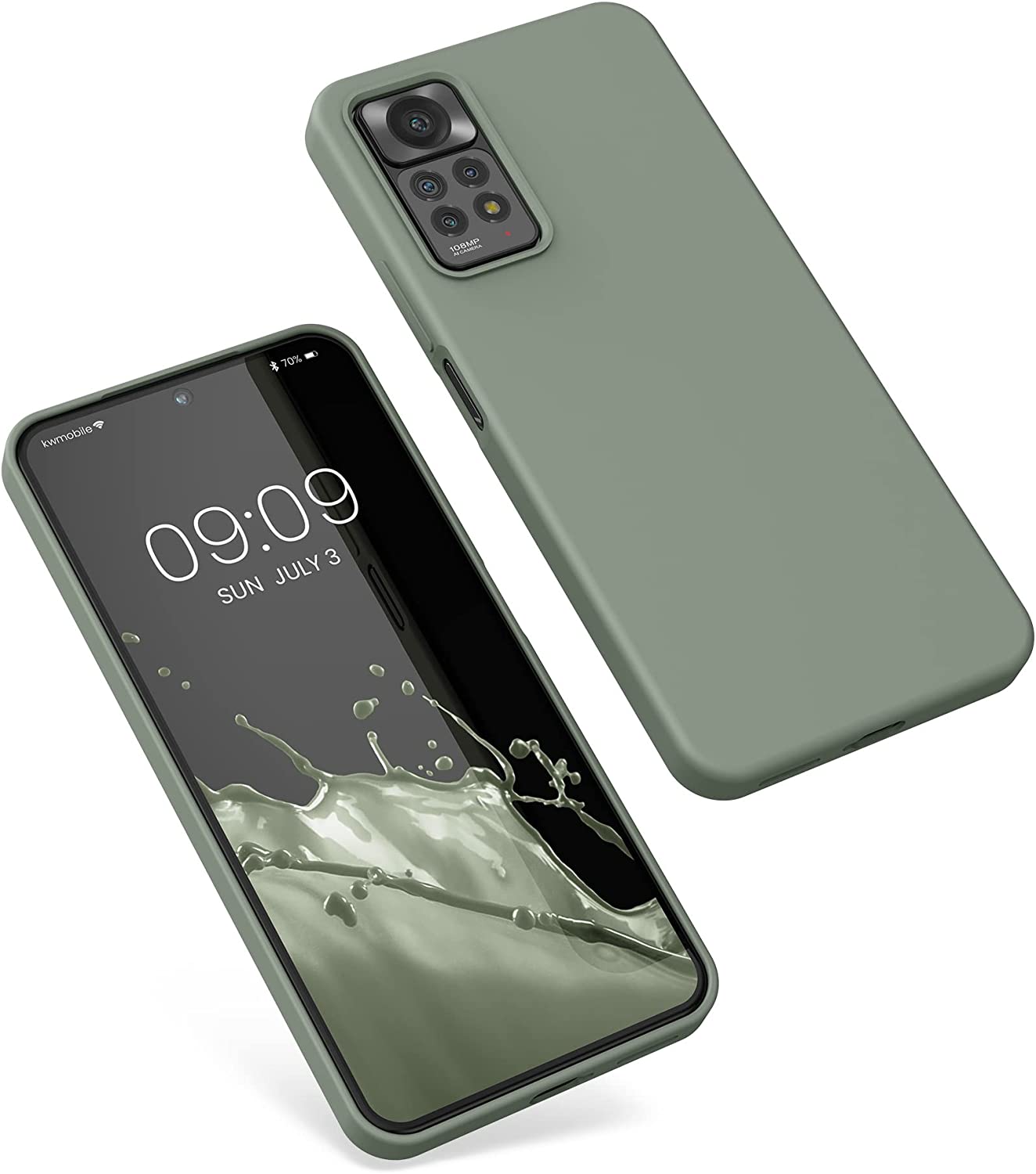 KW Xiaomi Redmi Note 11 Pro / Note 11 Pro 5G Θήκη Σιλικόνης Rubberized TPU - Grey Green - 57373.172