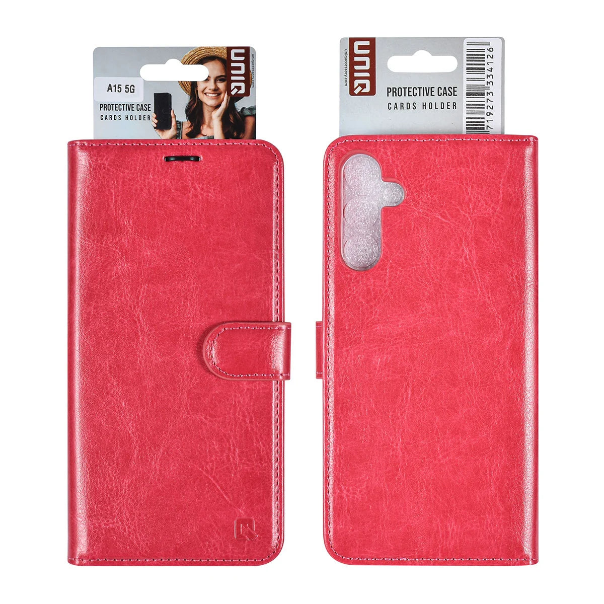 Tuniq Samsung Galaxy A15 4G / A15 5G - Θήκη Πορτοφόλι Stand από Δερματίνη - Ροζ