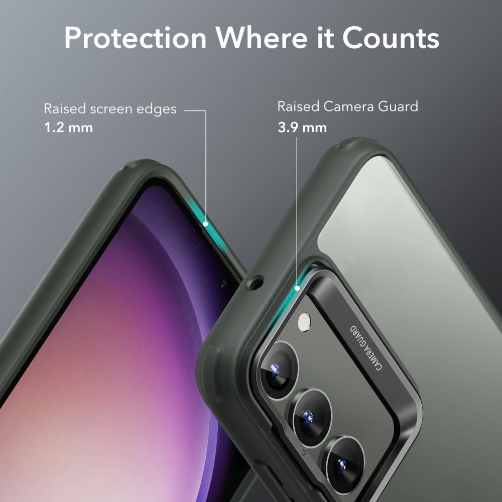 ESR Samsung Galaxy S23+ Classic Kickstand Σκληρή Θήκη με Πλαίσιο Σιλικόνης και Stand - Διάφανη / Green