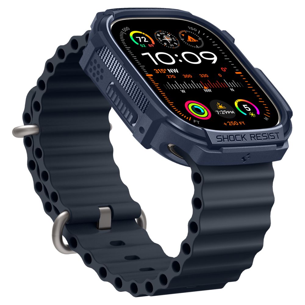 Spigen Θήκη Apple Watch Ultra (1/2/3) - 49mm Rugged Armor - Navy Blue