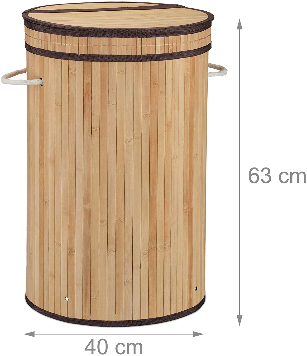 Relaxdays Καλάθι Απλύτων από Μπαμπού - Natural - 4052025944100