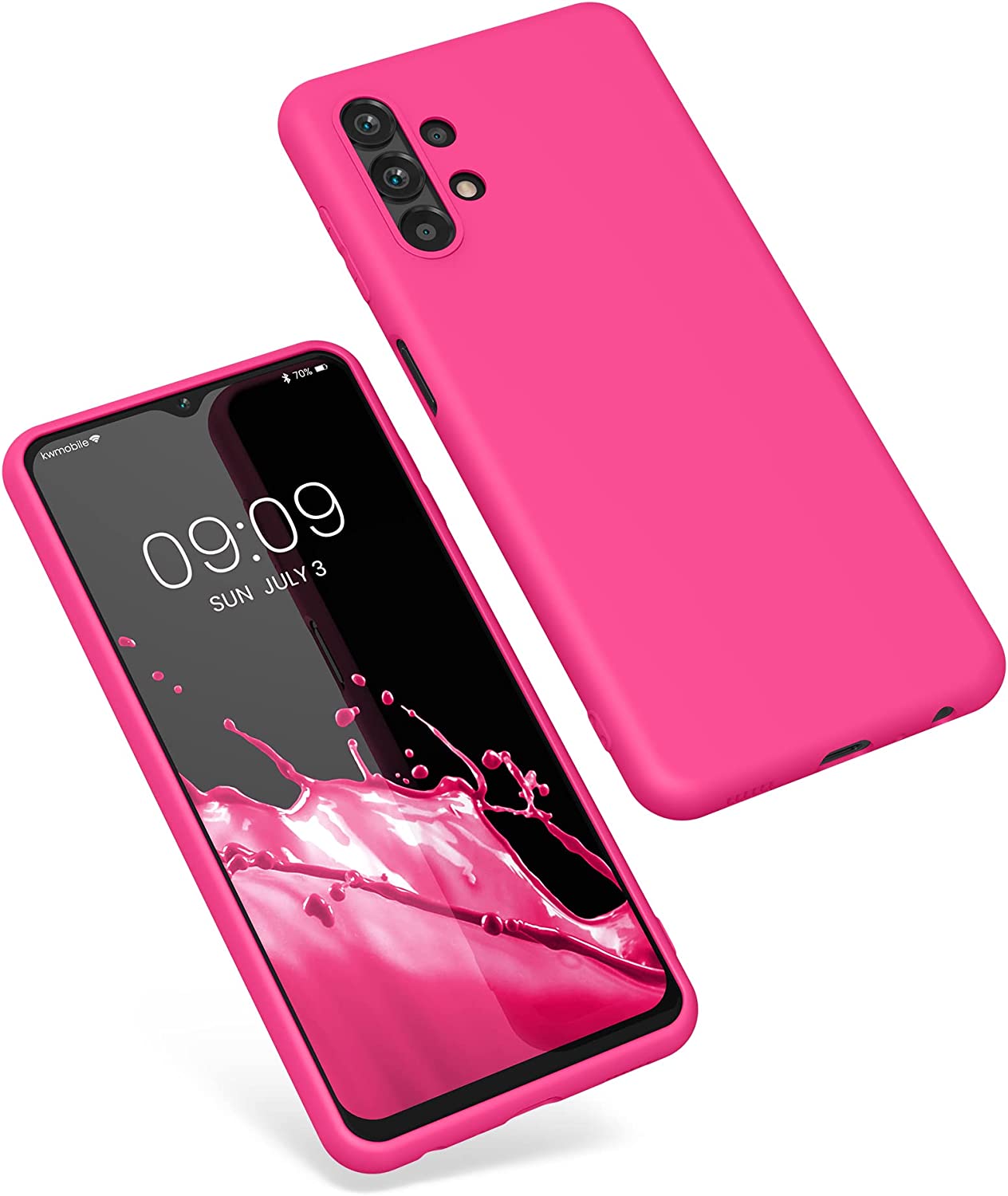 KW Samsung Galaxy A13 4G Θήκη Σιλικόνης TPU - Neon Pink - 57805.77