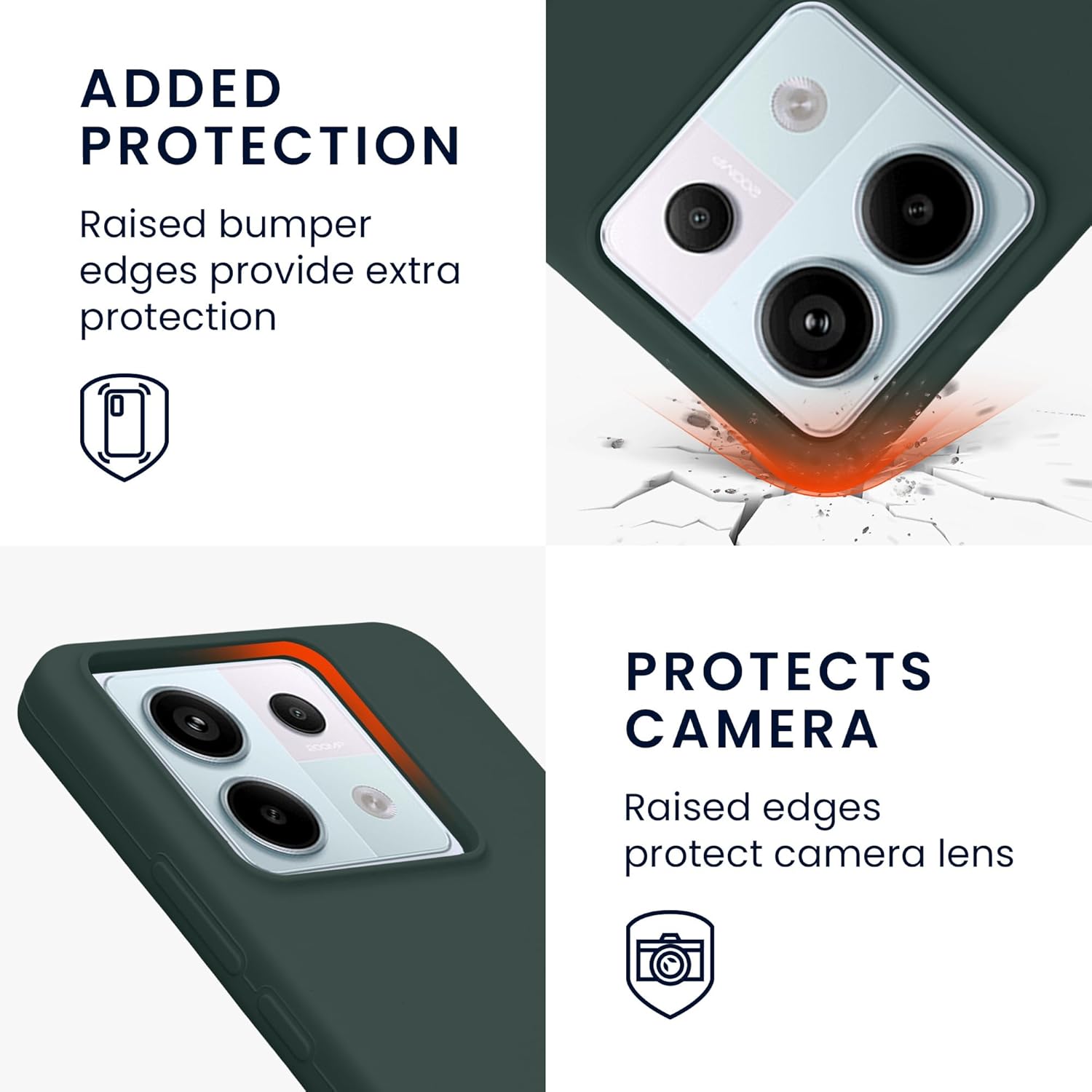 KW Xiaomi Redmi Note 13 Pro 5G / Poco X6 5G Θήκη Σιλικόνης Rubberized TPU - Moss Green