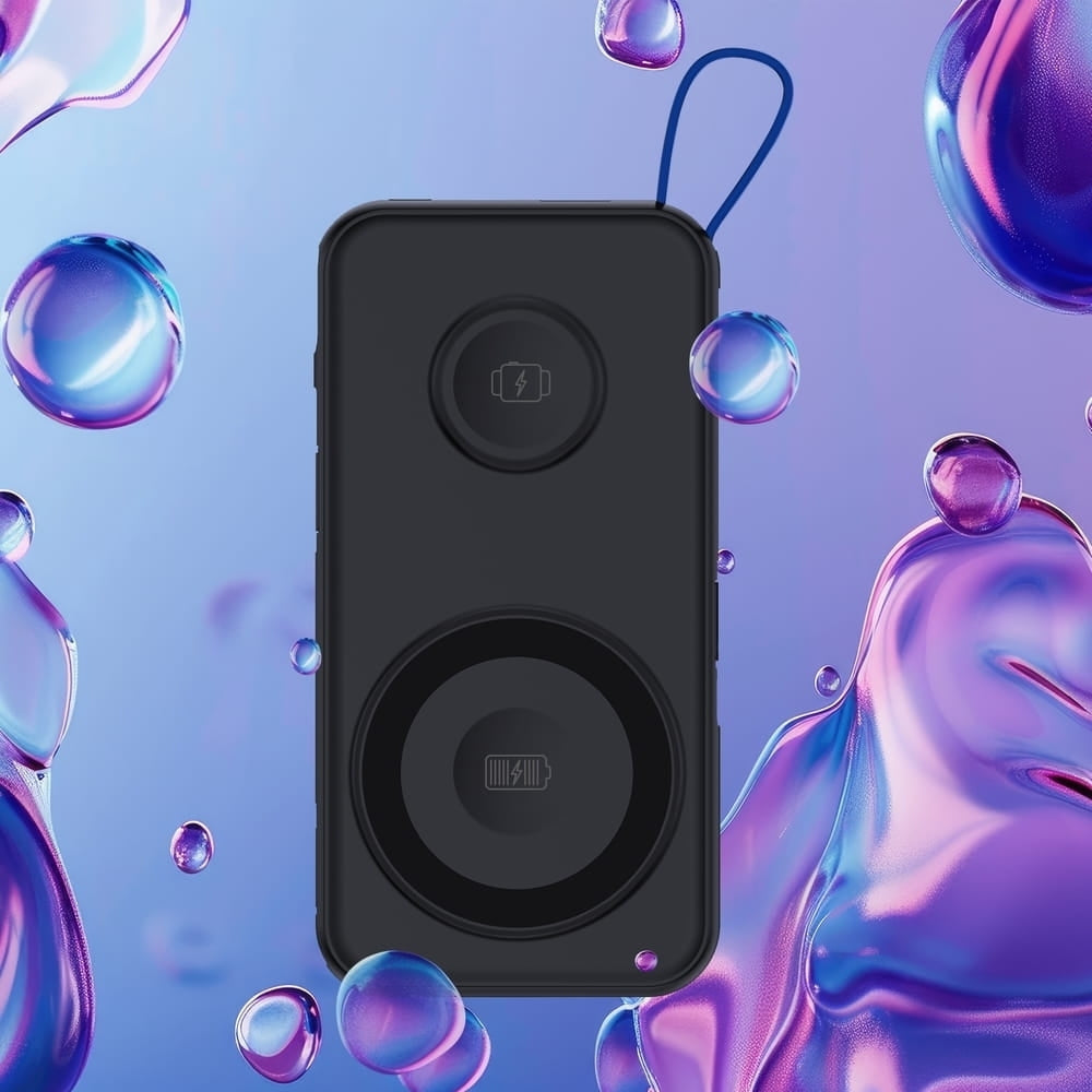 3MK PowerBank PastelUp 10000mAh 22.5W με 1 Θύρα USB / 1 Θύρα Type-C / 1 Ενσωματωμένο Καλώδιο Type-C και 1 Καλώδιο Type-C to Lightning - Black