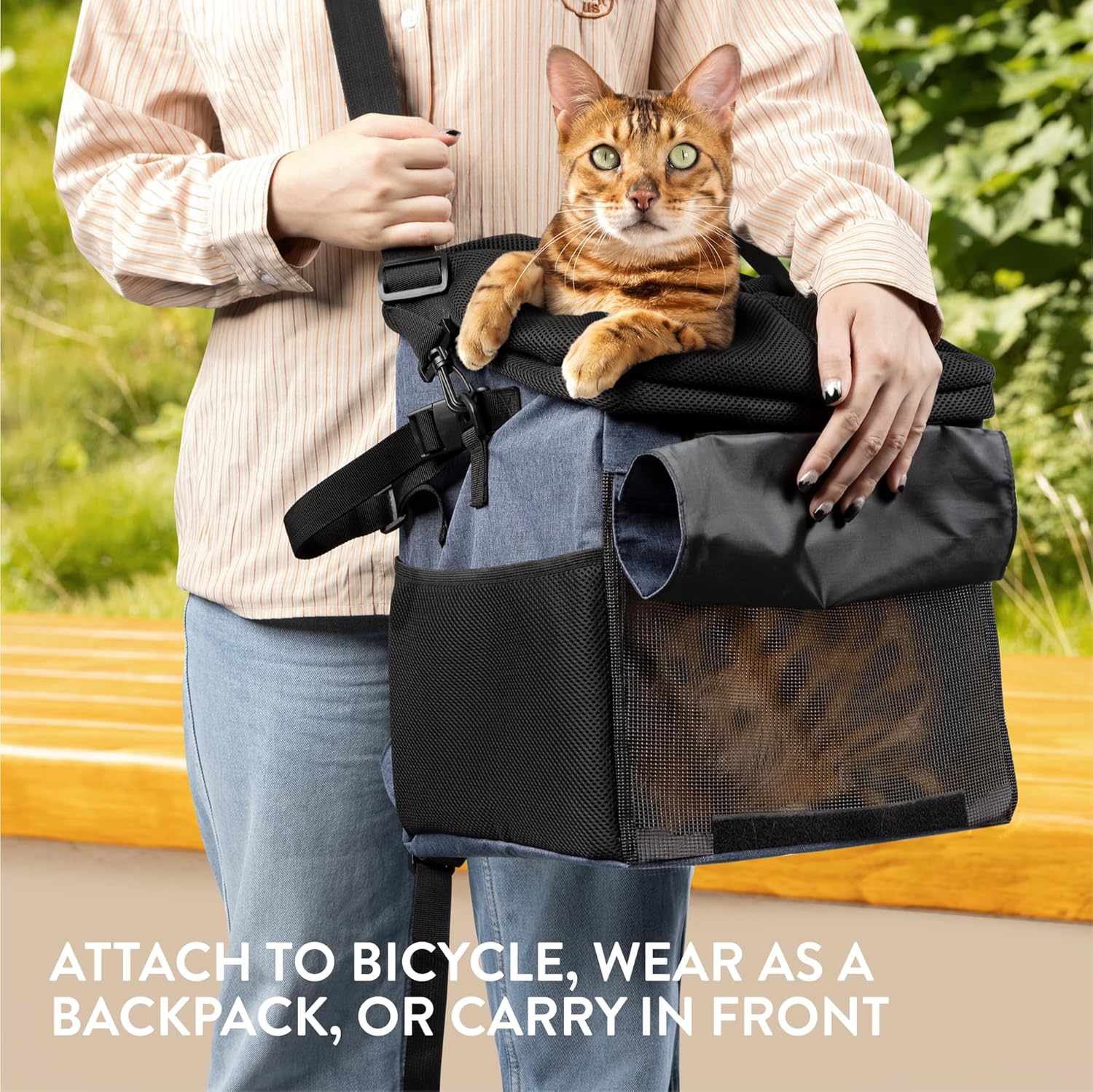 Navaris Πολυλειτουργικό Σακίδιο Μεταφοράς Κατοικιδίων - 31 x 27 x 27 cm - Blue