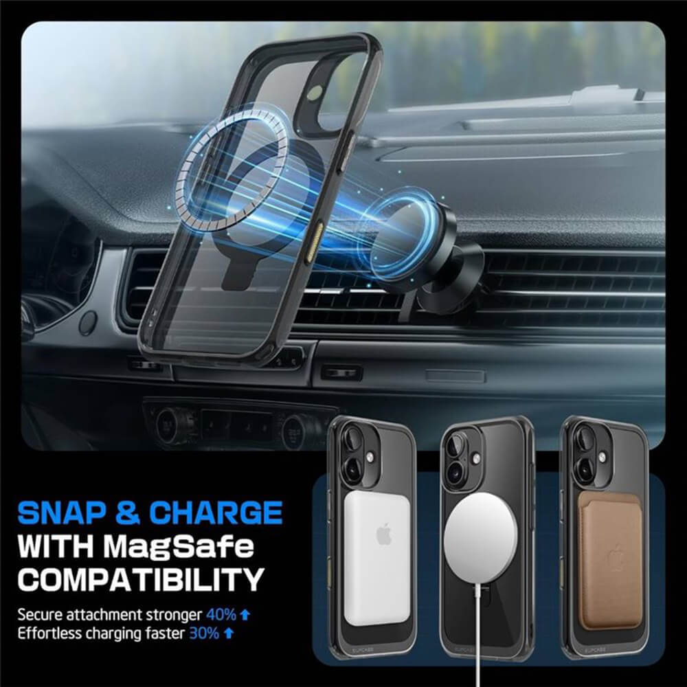 Supcase iPhone 16 Pro Max - Unicorn Beetle MagStand MagSafe Σκληρή Θήκη - Frost Black