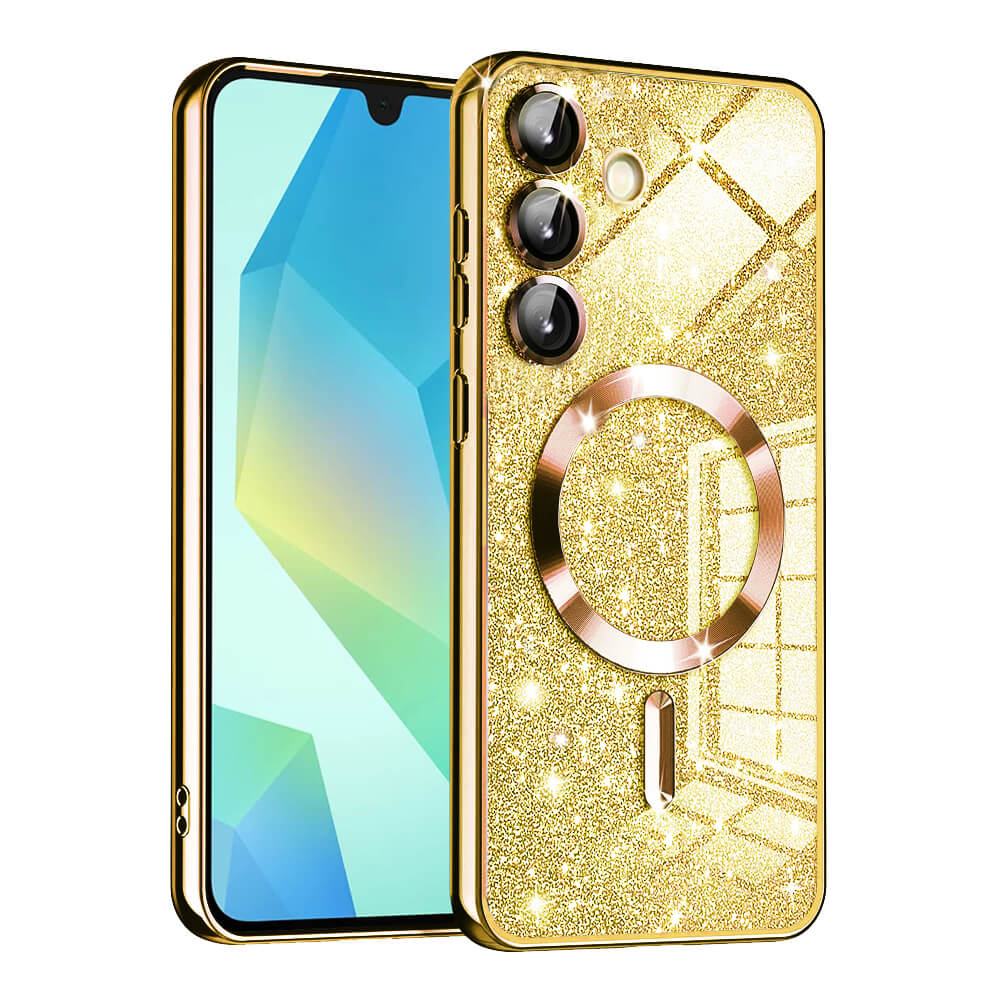 Techsuit Samsung Galaxy A16 4G / A16 5G - Luxury Glitter MagSafe - Θήκη Σιλικόνης - Gold