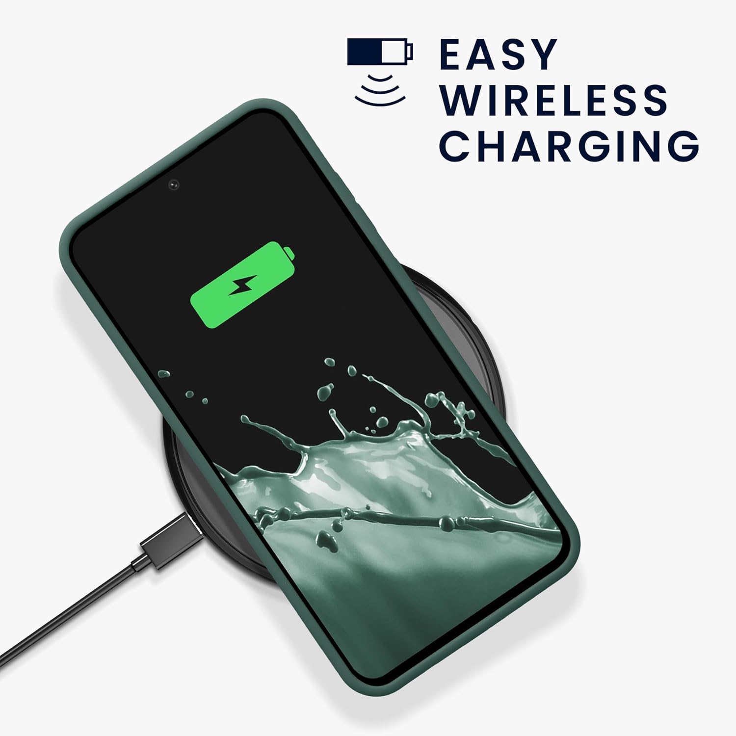 KW Samsung Galaxy S24 FE Θήκη Σιλικόνης Rubberized TPU - Forest Green