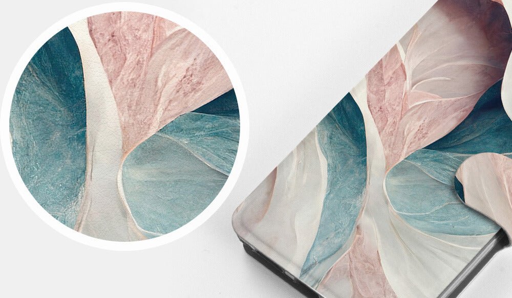 Mobiwear Xiaomi 11T / 11T Pro Θήκη Βιβλίο Slim Flip - Design Pink and Greenish Marble - VP33S