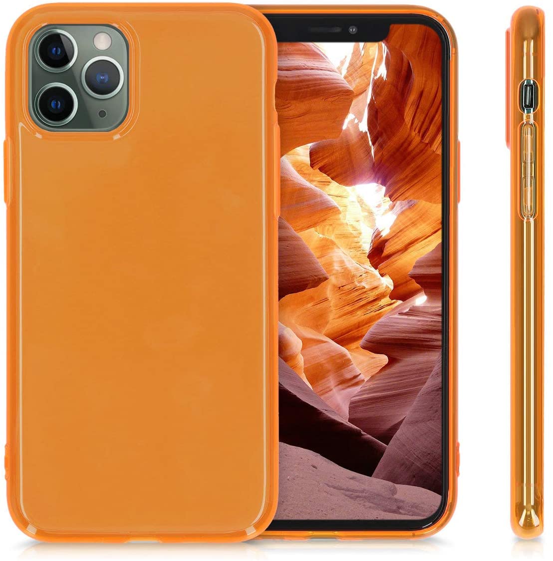 KW iPhone 11 Pro Θήκη Σιλικόνης TPU - Neon Orange - 50356.69
