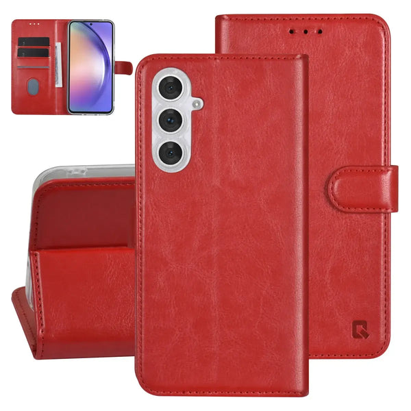 Tuniq Samsung Galaxy A54 5G - Θήκη Πορτοφόλι Stand από Δερματίνη - Κόκκινη