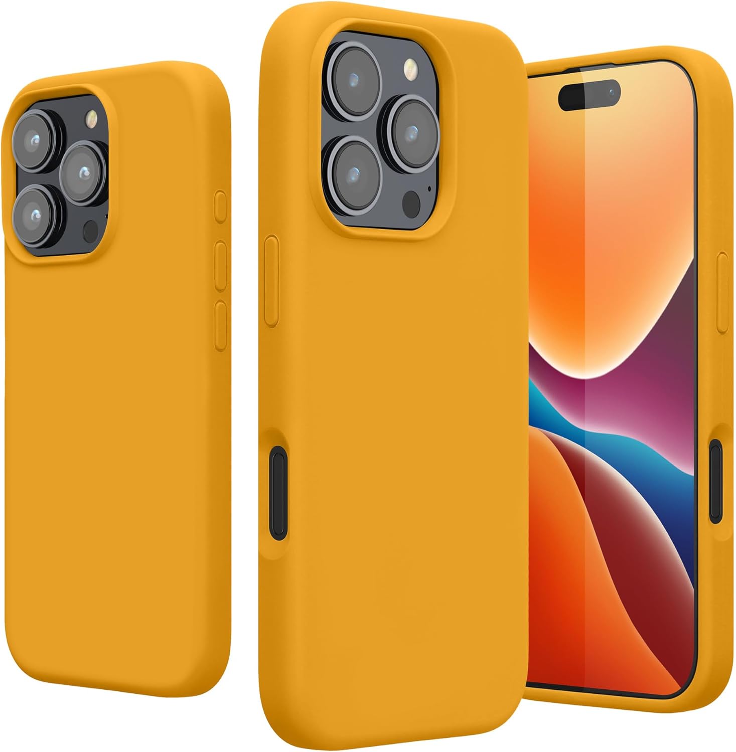 KW iPhone 16 Pro Θήκη Σιλικόνης Rubberized TPU - Mango