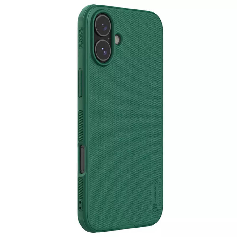 Nillkin iPhone 16 Super Frosted Shield Pro Σκληρή Θήκη με Πλαίσιο Σιλικόνης - Deep Green
