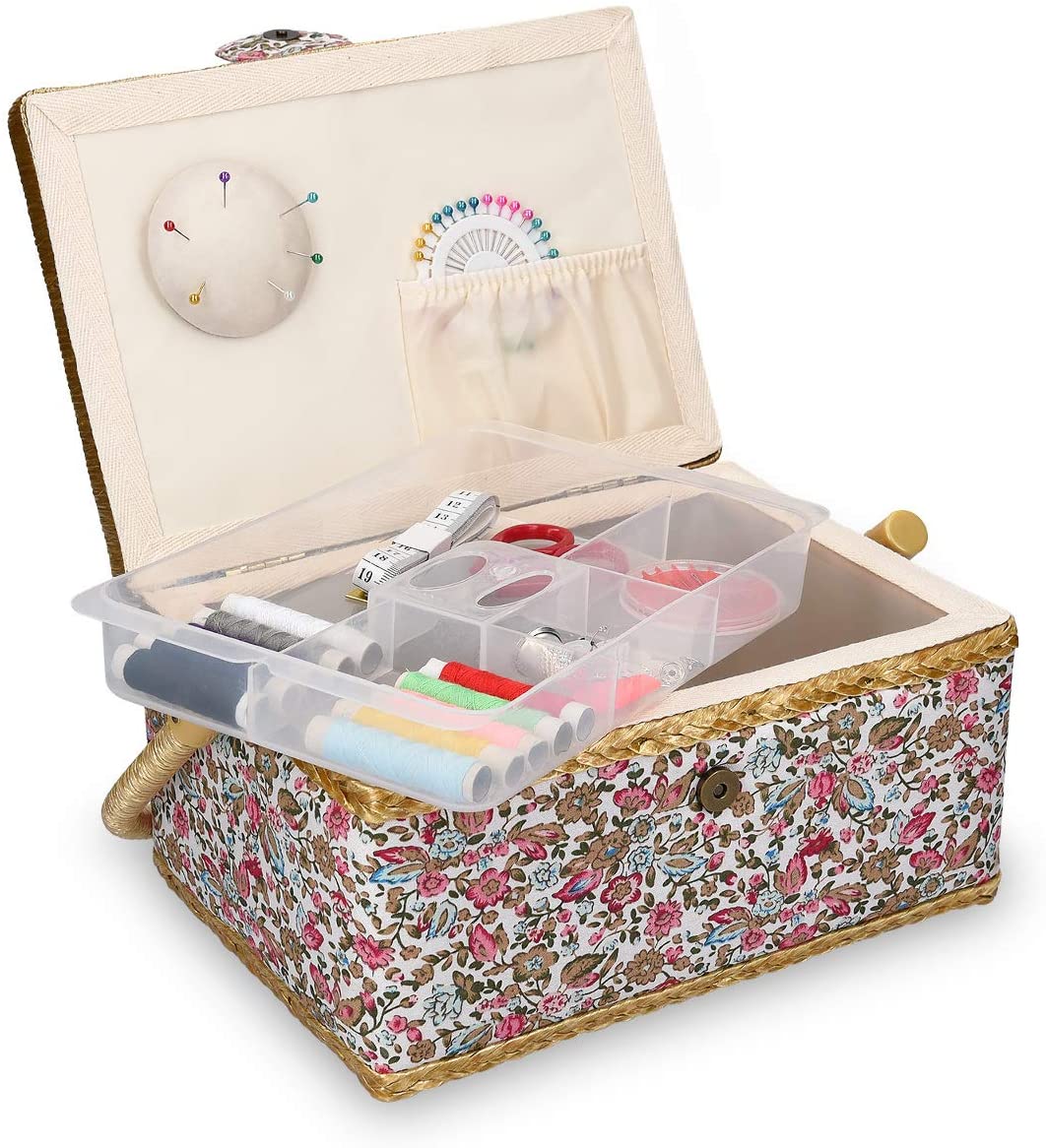 Navaris Κουτί Ραπτικής - Design Floral - Multicolor - 49047.01