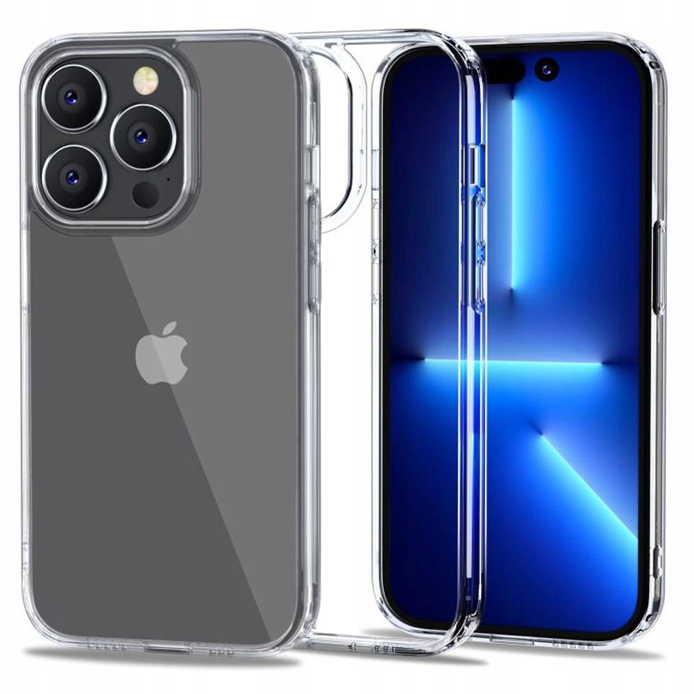 Tech - Protect iPhone 14 Pro Flexair Hybrid Σκληρή Θήκη με Πλαίσιο Σιλικόνης - Διάφανη
