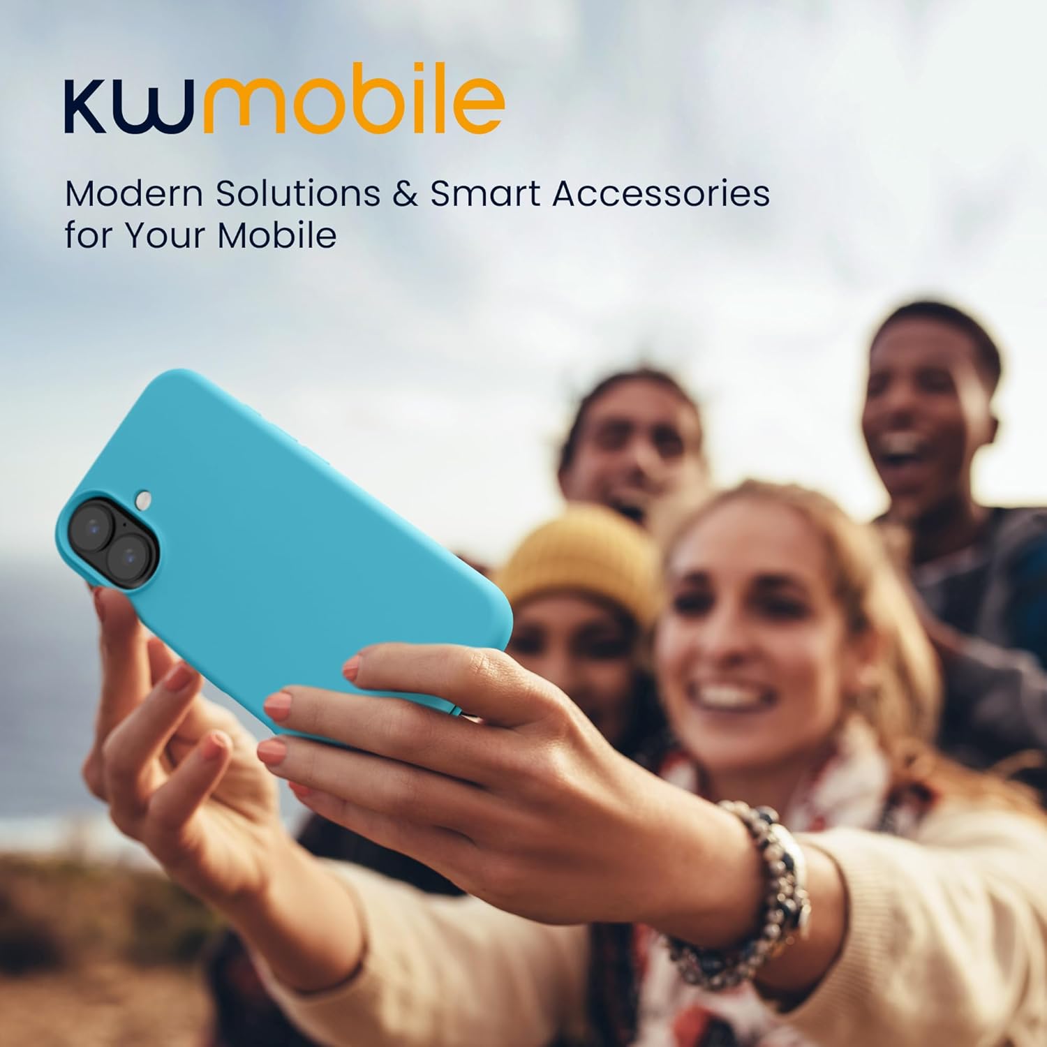 KW iPhone 16 Θήκη Σιλικόνης Rubberized TPU - Cool Glacier