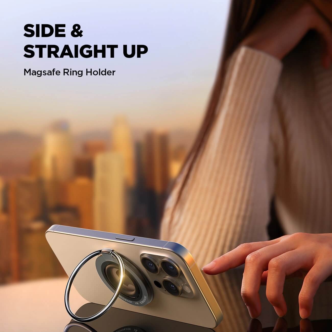 Joyroom JR-ZS383 MagSafe Phone Holder - Δαχτυλίδι Συγκράτησης Κινητού - Βάση Στήριξης - Black