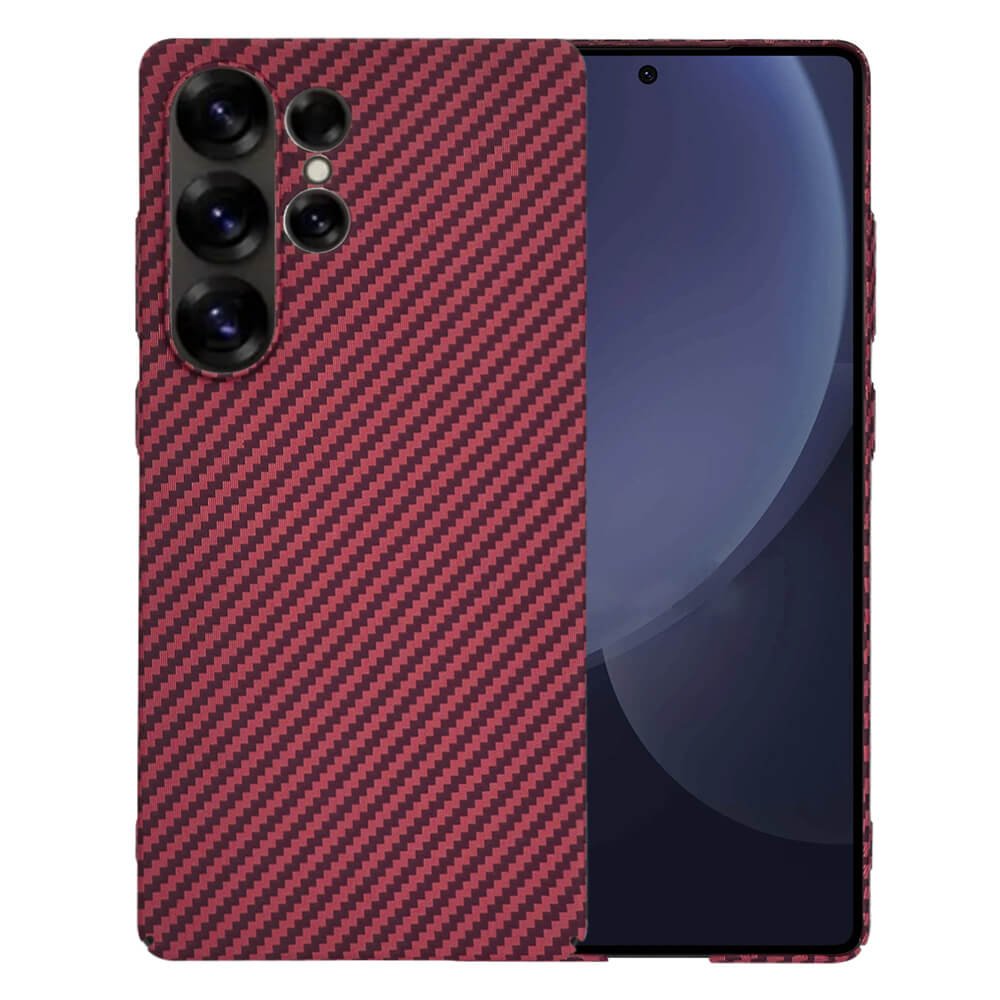 Techsuit Samsung Galaxy S25 Ultra Σκληρή Θήκη Carbonite FiberShell - Red