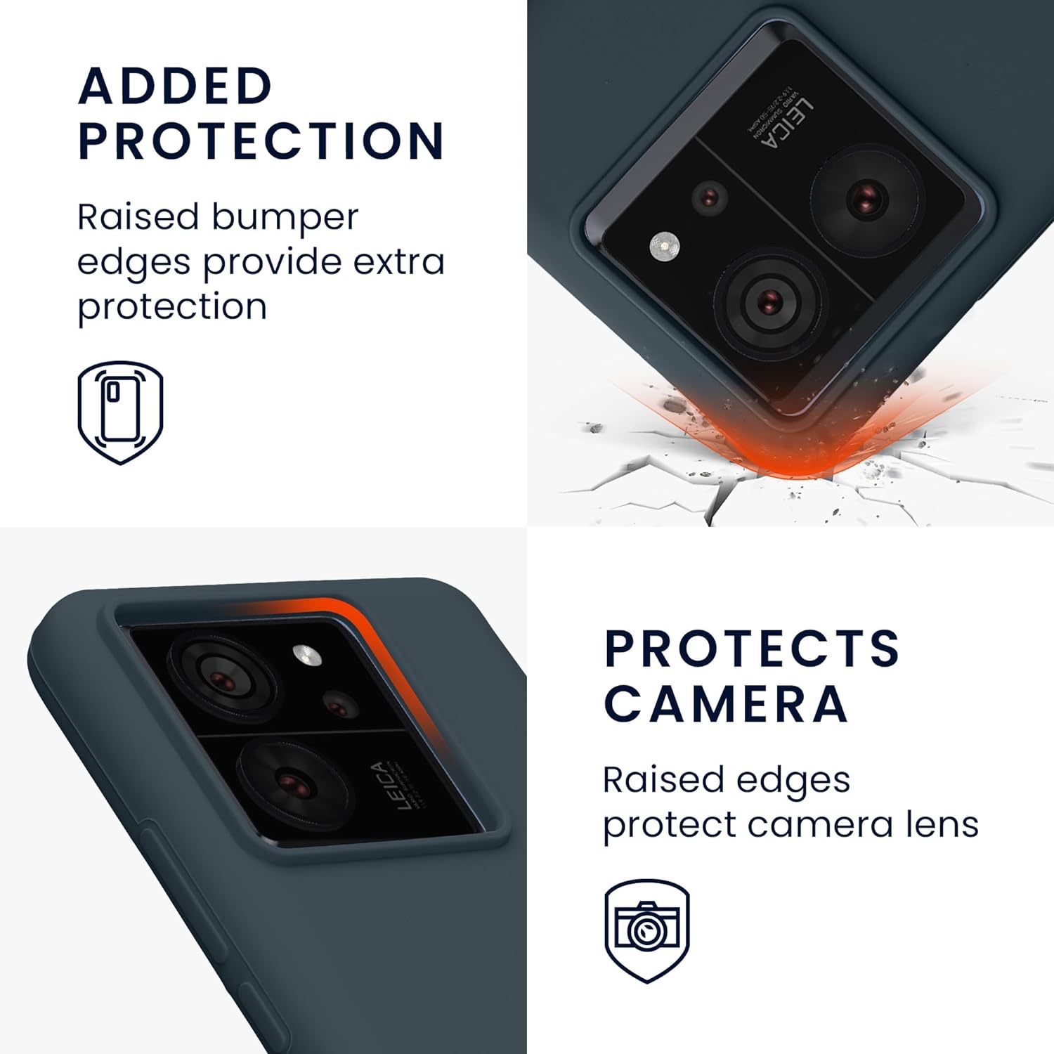 KW Xiaomi 13T / 13T Pro Rubberized TPU Θήκη Σιλικόνης - Dark Slate