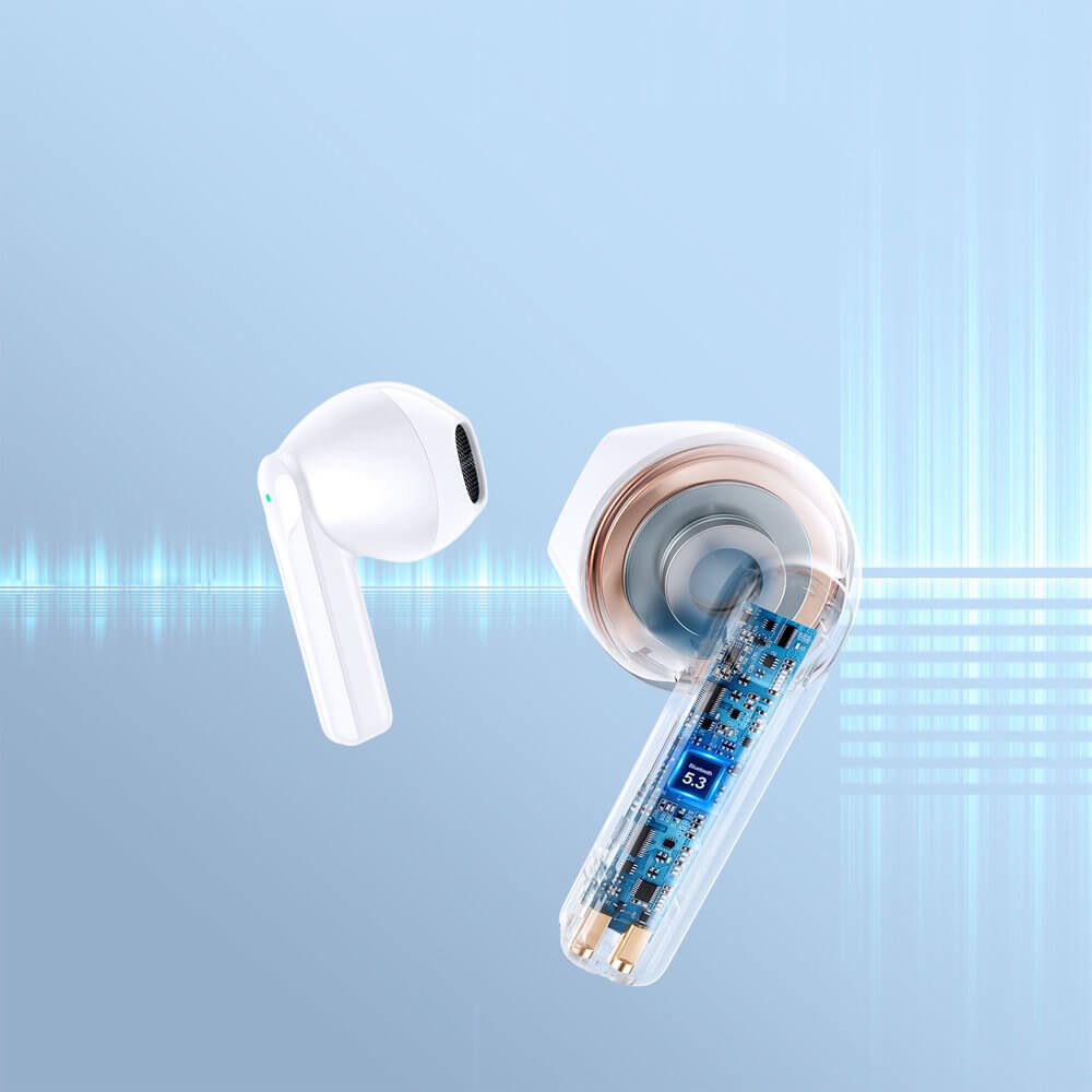 Joyroom Dual - Mic Enc TWS Bluetooth 5.3 - Ασύρματα ακουστικά για Κλήσεις / Μουσική - White - JR - TL11