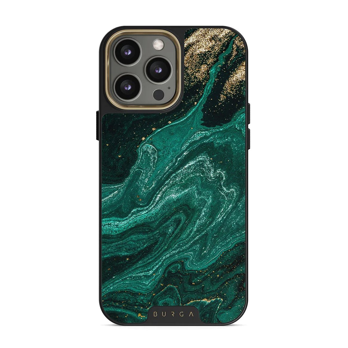 Burga iPhone 15 Pro Elite MagSafe Σκληρή Θήκη με MagSafe - Gold - Emerald Pool