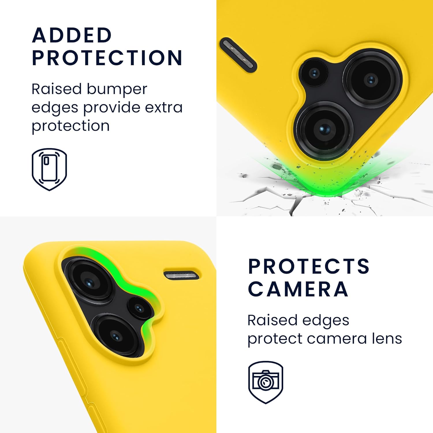 KW Xiaomi Redmi Note 13 Pro+ 5G Θήκη Σιλικόνης Rubberized TPU - Bright Yellow