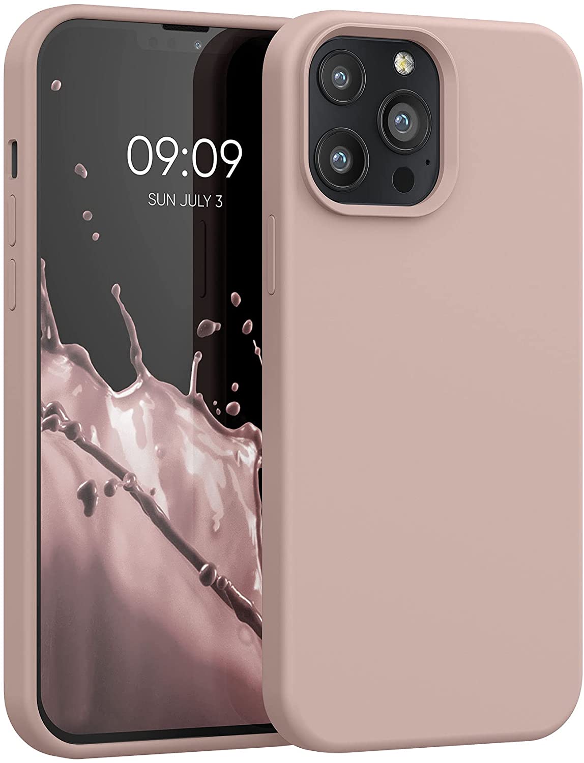 KW iPhone 13 Pro Max Θήκη Σιλικόνης Rubberized TPU - Dusty Pink - 55881.10