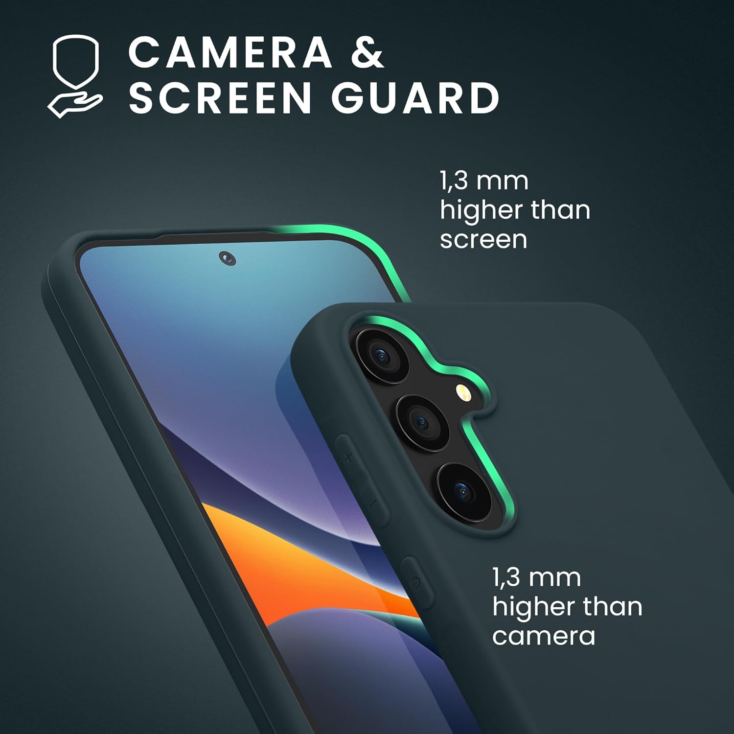 KW Samsung Galaxy A55 5G Λεπτή Θήκη Σιλικόνης TPU - Dark Slate