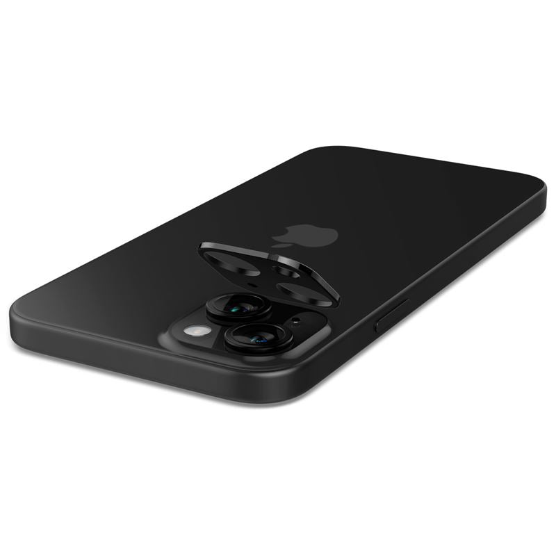 Spigen iPhone 15 / 15 Plus Aparatu Optik.TR Αντιχαρακτικό Γυαλί για την Κάμερα - 2 Τεμάχια - Black
