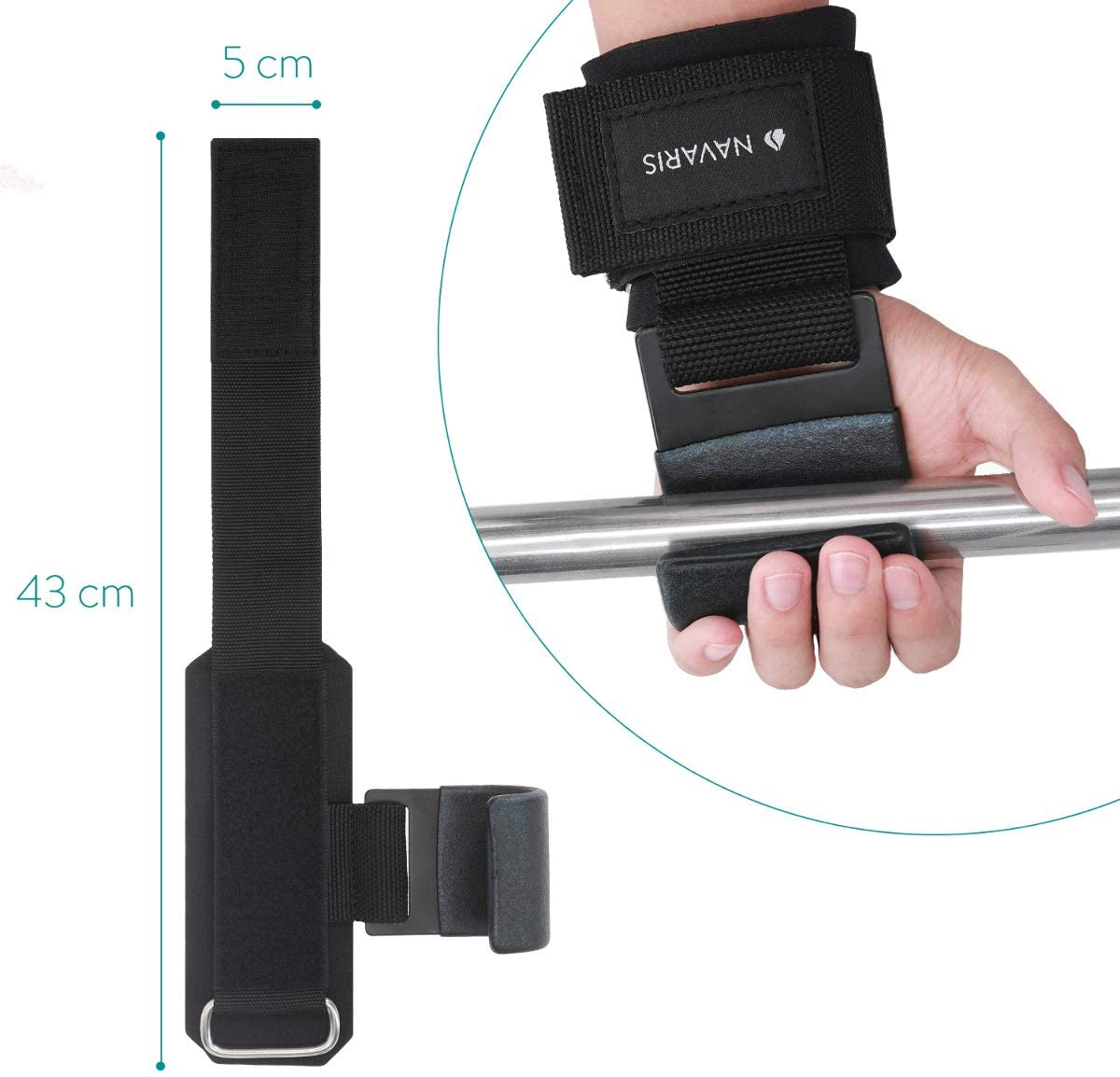 Navaris Περικάρπια / Γάντζοι Άρσης Βαρών - Black - 48508.01