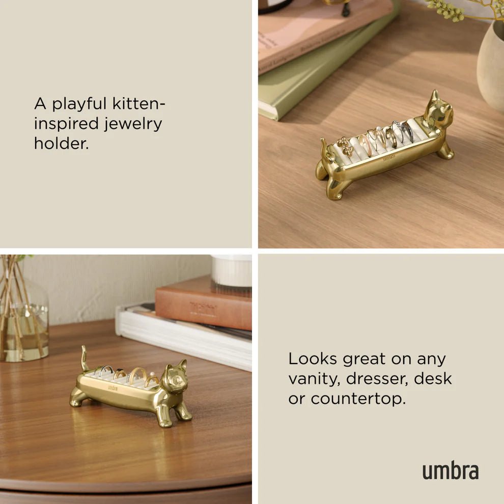 Umbra Ali Cat Κοσμηματοθήκη Δαχτυλιδιών - Brass