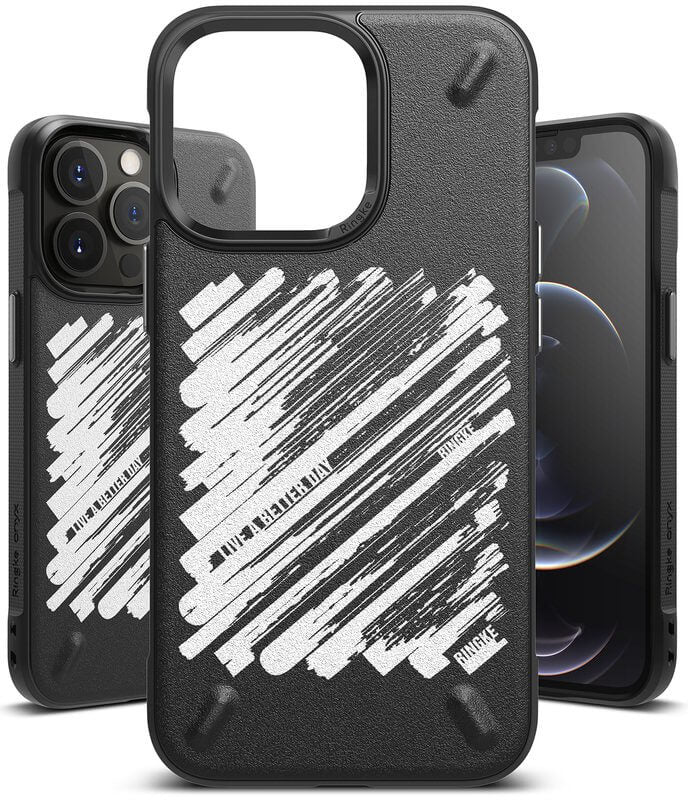 Ringke iPhone 13 Pro Max Onyx Durable TPU Case Θήκη Σιλικόνης - Design Paint - Black