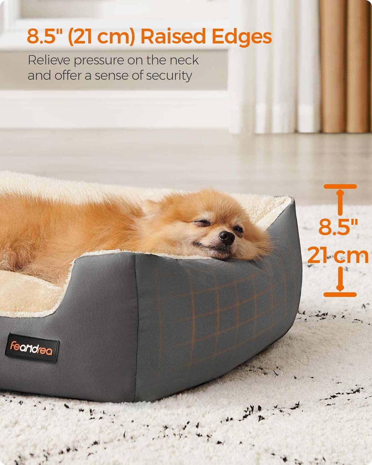 Feandrea Κρεβάτι Σκύλου / Γάτας - 85 x 65 x 21 cm - Dark Grey - PGW004G01