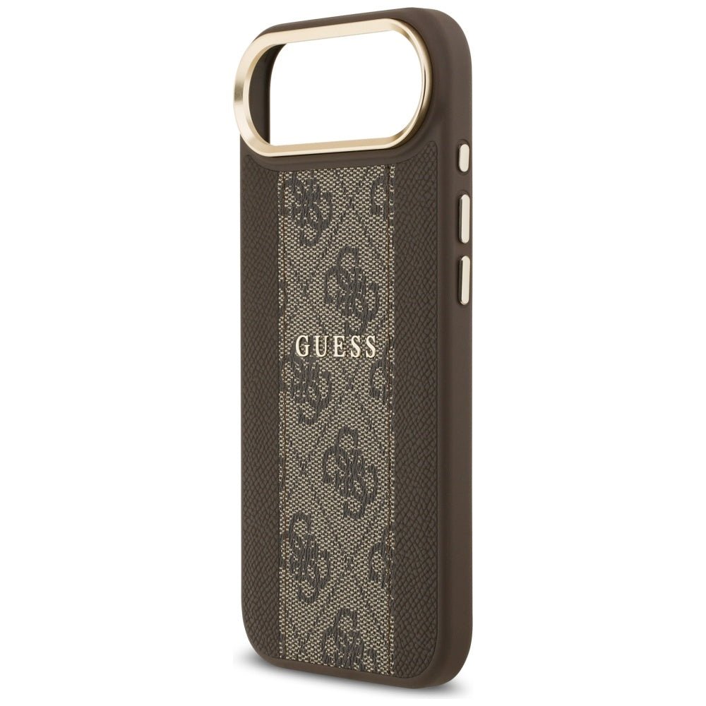 Guess iPhone Air - 4G Stripe MagSafe - Θήκη με Επένδυση Συνθετικού Δέρματος - Brown - GUHMP17MPG4SEMCW