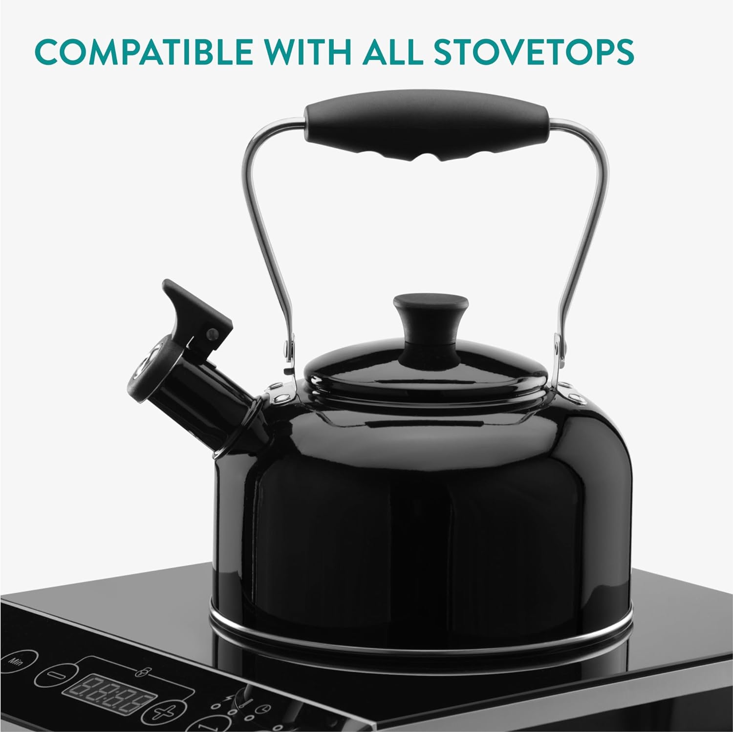 Navaris Βραστήρας Σφυρίγματος από Ανοξείδωτο Ατσάλι - 2.8 L - Black - 61696.03