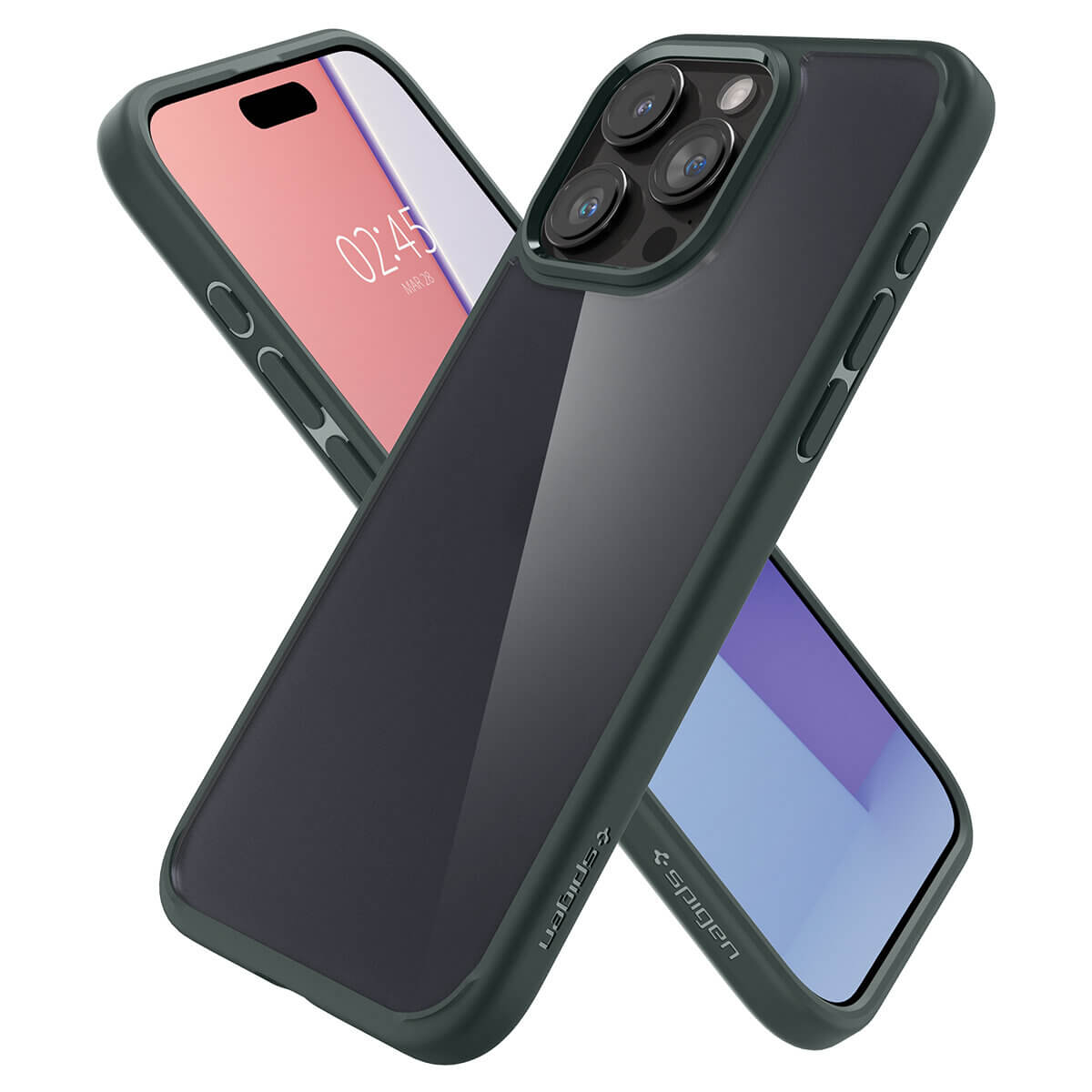 Spigen iPhone 15 Pro Max Ultra Hybrid Σκληρή Θήκη με Πλαίσιο Σιλικόνης - Frost Green