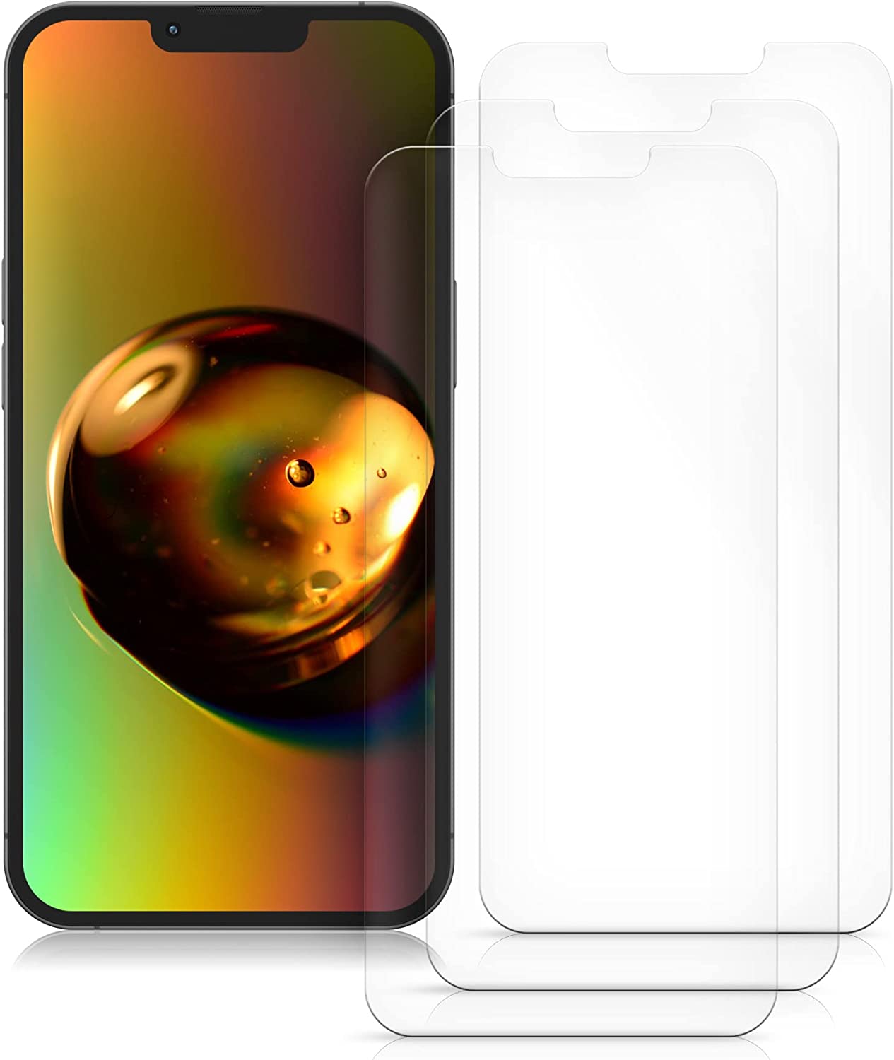 KW iPhone 14 Plus - Τρεις Μεμβράνες Προστασίας Οθόνης - Διάφανες - 59224.1