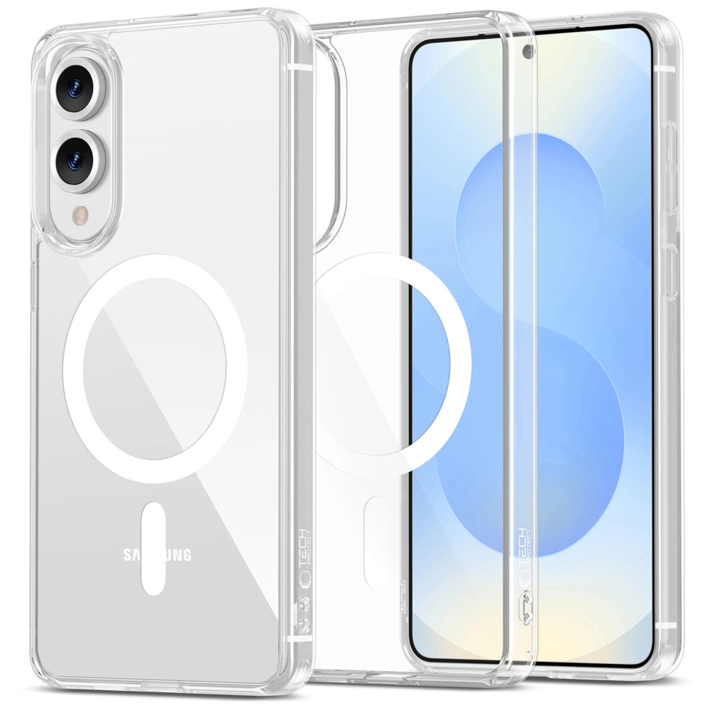 Tech-Protect Samsung Galaxy S25 Edge Flexair Hybrid MagSafe Σκληρή Θήκη με Πλαίσιο Σιλικόνης και MagSafe - Διάφανη