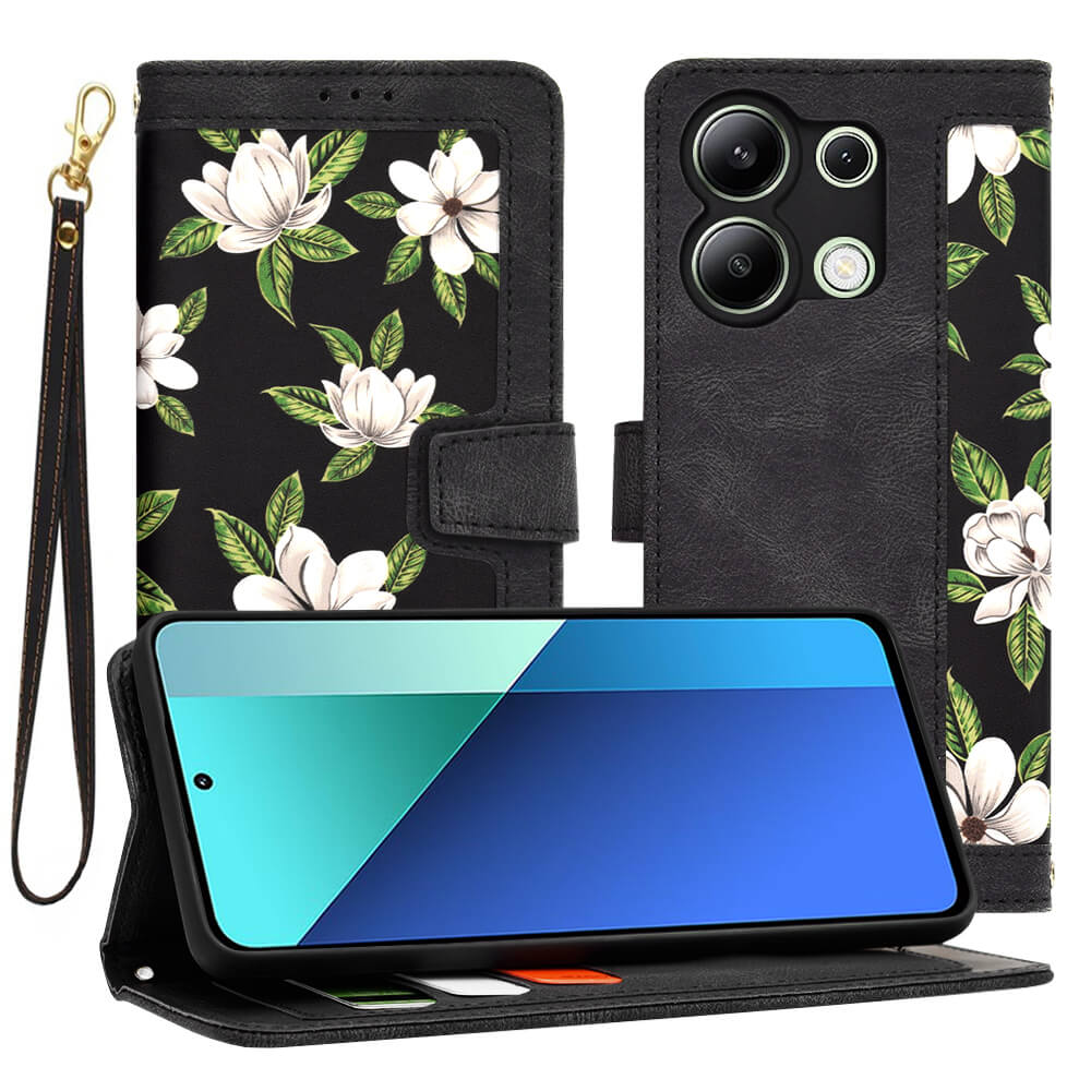 Techsuit Xiaomi Redmi Note 13 4G - FlipCraft - Θήκη Πορτοφόλι από Δερματίνη - Flowers of the Dawn