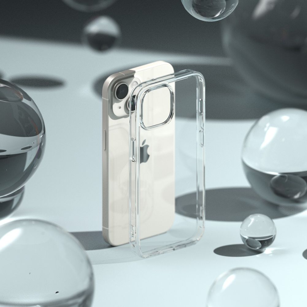 Ringke iPhone 15 Fusion Σκληρή Θήκη με Πλαίσιο Σιλικόνης - Διάφανη