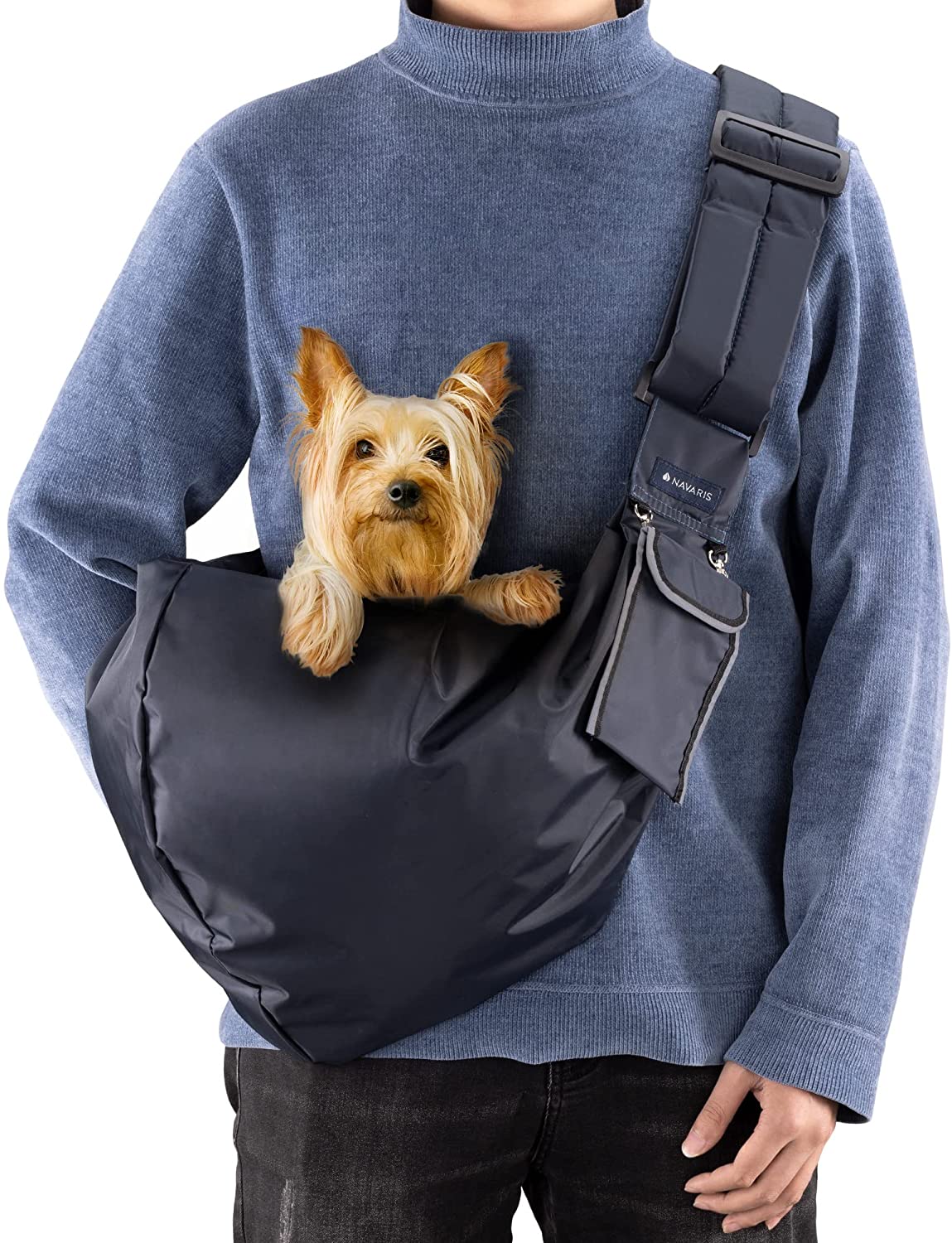 Navaris Τσάντα Ώμου για Μεταφορά Κατοικίδιων Ζώων - Blue - 55577.17