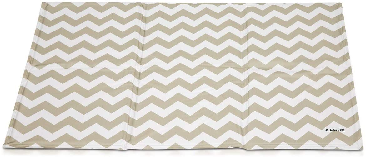 Navaris Pet Cooling Mat - Στρώμα Ψύξης για Κατοικίδια - Design Zig Zag - Grey - 51184.2
